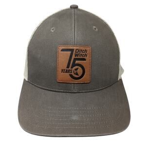 Ditch Witch 75 Years Snapback Trucker Hat Brown One Size Adjustable Mesh Back
